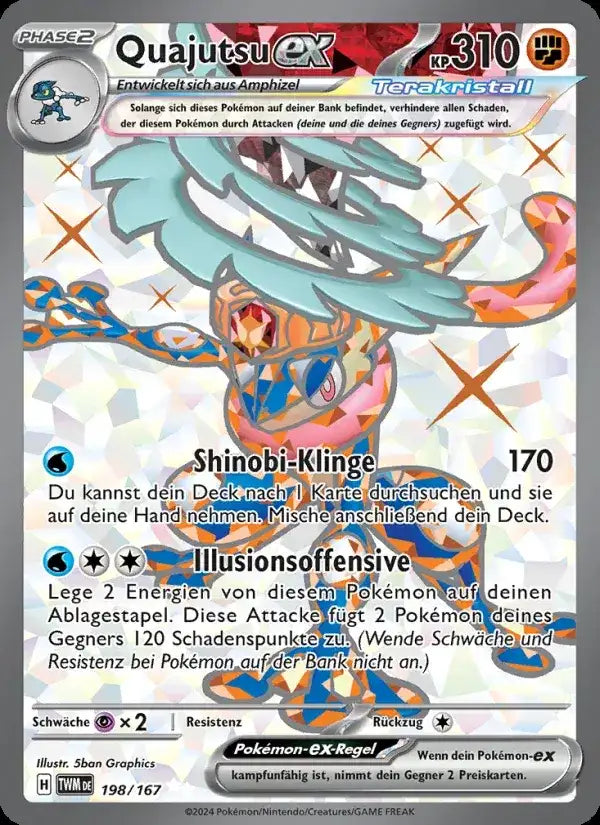 Quajutsu ex 198/167 – Pokémon Maskerade im Zwielicht Karte