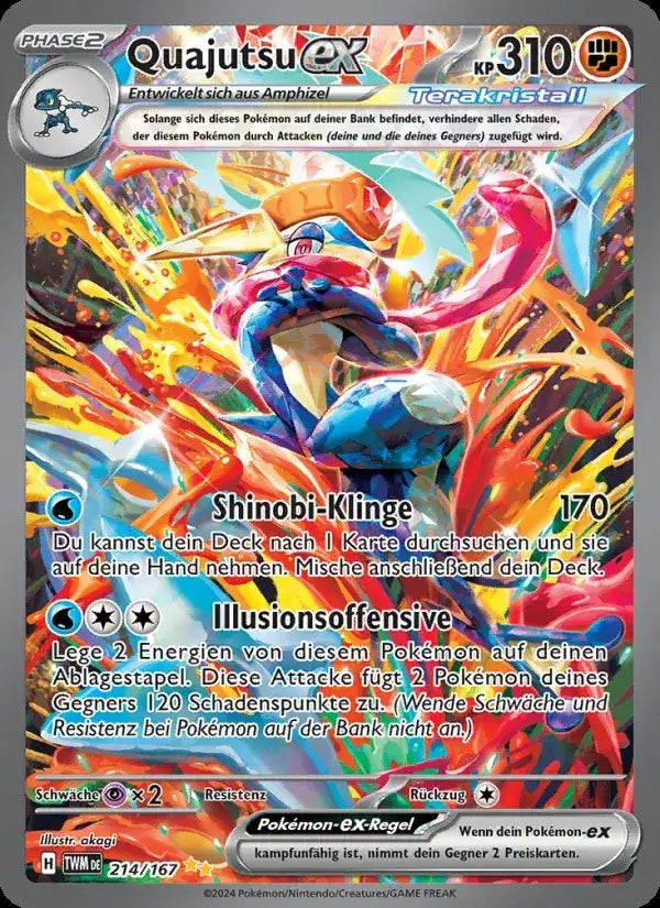 Quajutsu ex 214/167 – Pokémon Maskerade im Zwielicht Karte