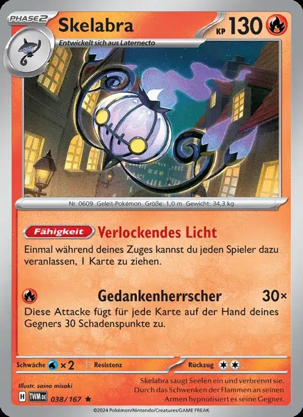 Skelabra 038/167 – Pokémon Maskerade im Zwielicht Karte