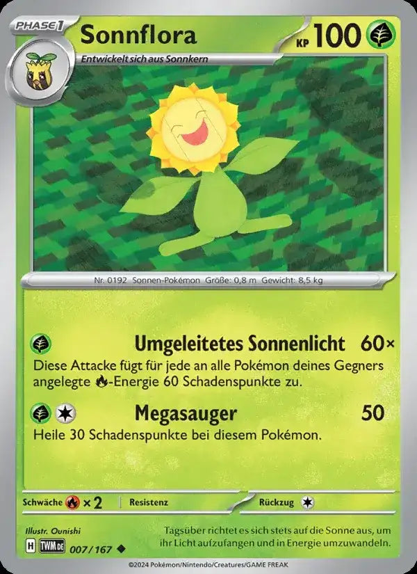 Sonnflora 007/167 – Pokémon Maskerade im Zwielicht Karte