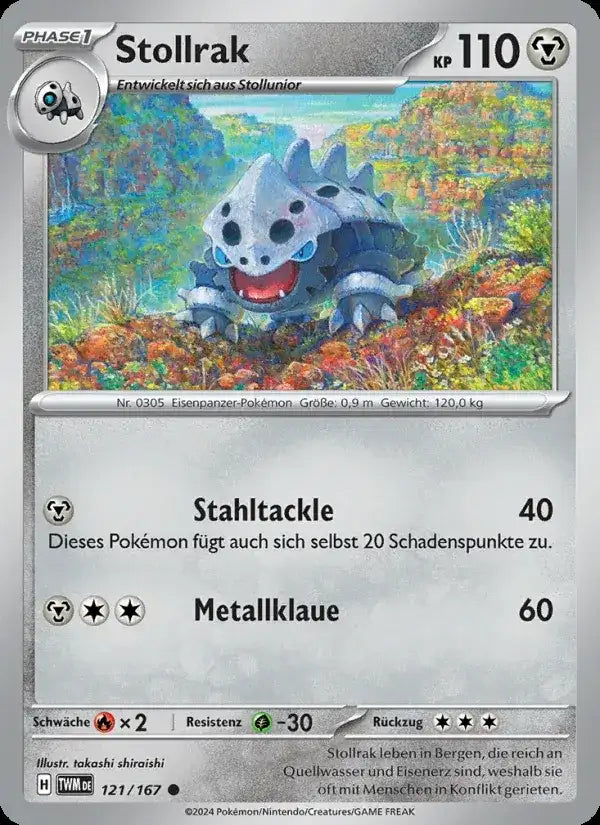 Stollrak 121/167 – Pokémon Maskerade im Zwielicht Karte