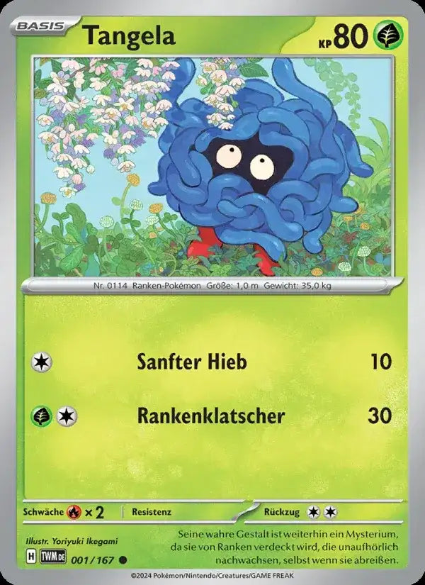 Tangela 001/167 – Pokémon Maskerade im Zwielicht Karte
