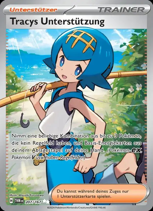 Tracys unterstutzung 207/167 – Pokémon Maskerade im Zwielicht Karte
