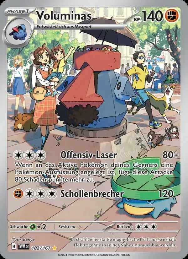 Voluminas 182/167 – Pokémon Maskerade im Zwielicht Karte