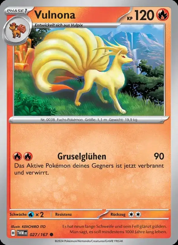 Vulnona 027/167 – Pokémon Maskerade im Zwielicht Karte