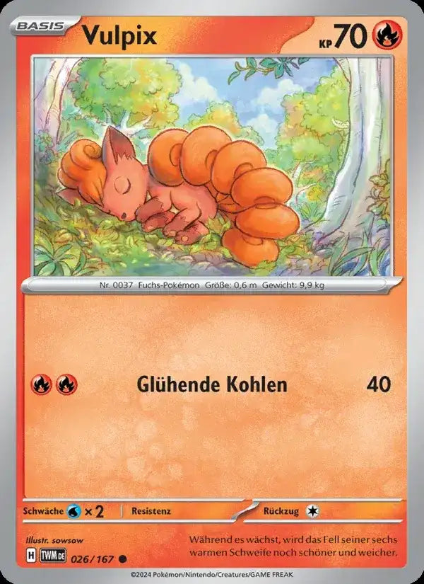 Vulpix 026/167 – Pokémon Maskerade im Zwielicht Karte