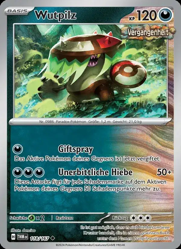 Wutpilz 118/167 – Pokémon Maskerade im Zwielicht Karte