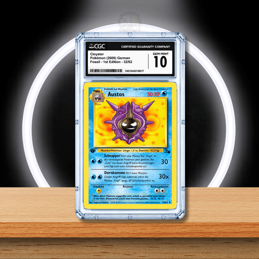 Pokémon Austos 1st Edition (Fossil 32/62) CGC 10 (DE)