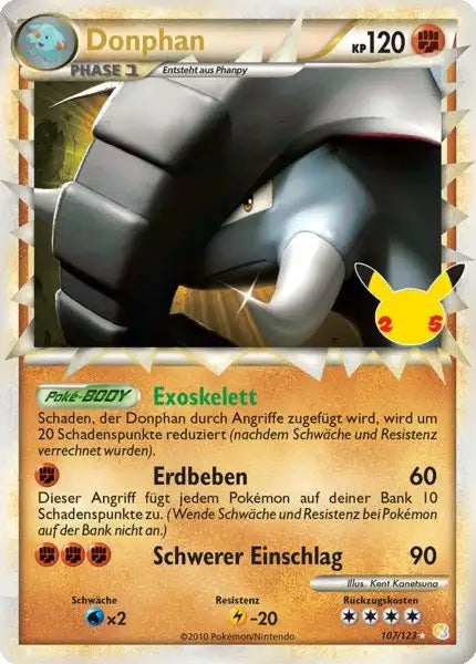 Donphan 107/123 – Pokémon Celebraitions Karte