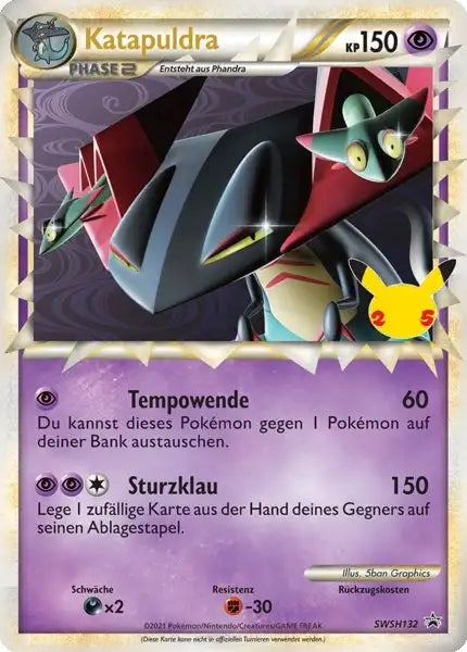 Katapuldra SWSH132 – Pokémon Celebraitions Karte