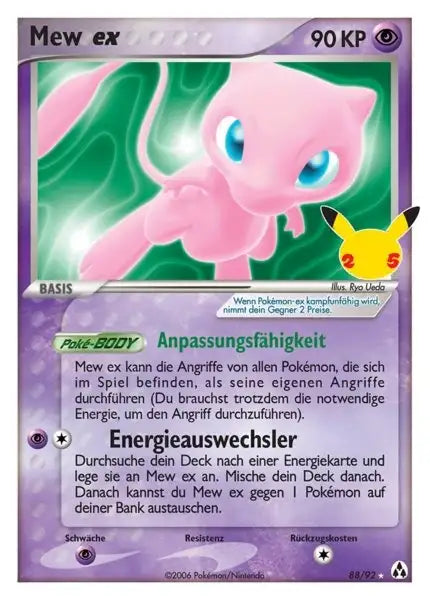 Mew ex 88/92 – Pokémon Celebraitions Karte