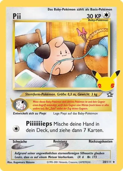 Pii 20/111 – Pokémon Celebraitions Karte