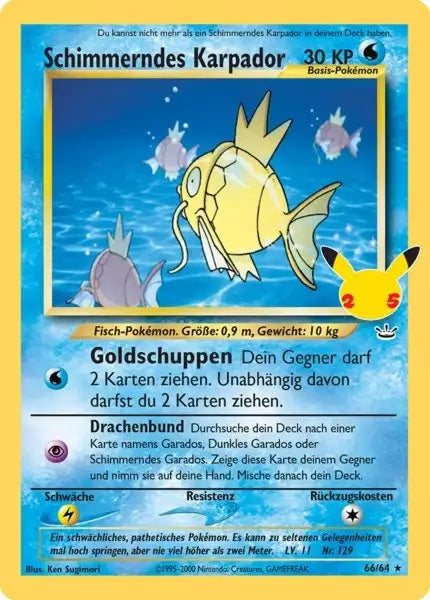 Schimmerndes Karpador 66/64 – Pokémon Celebraitions Karte