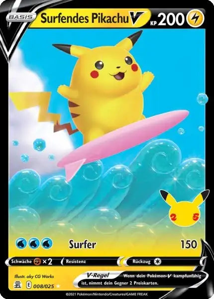 Surfendes 008/025 – Pokémon Celebraitions Karte