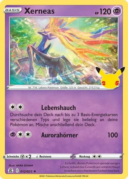Xerneas 012/025 – Pokémon Celebraitions Karte