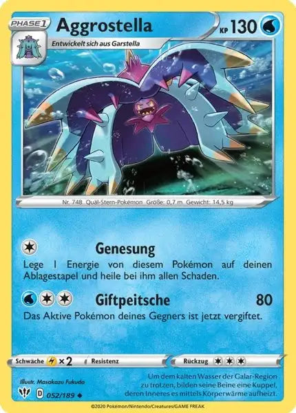 aggrostella 052/189 – Pokémon Flammende Finsternis Karte