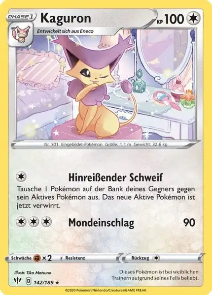 enekoro 142/189 – Pokémon Flammende Finsternis Karte
