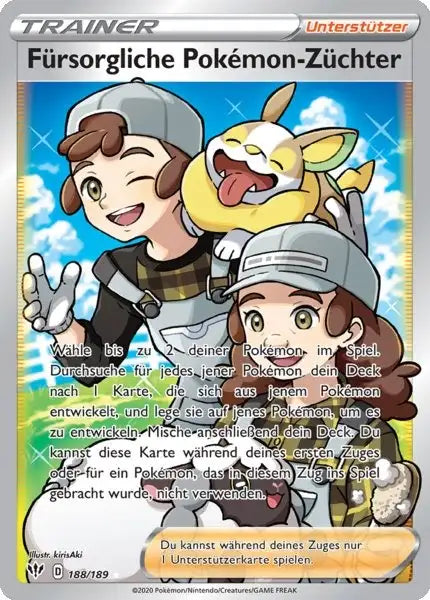 fuersorgliche 188/189 – Pokémon Flammende Finsternis Karte