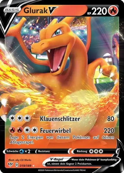glurak v 019/189 – Pokémon Flammende Finsternis Karte