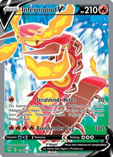 infernopod v 179/189 – Pokémon Flammende Finsternis Karte