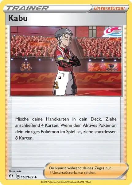 kabu 163/189 – Pokémon Flammende Finsternis Karte