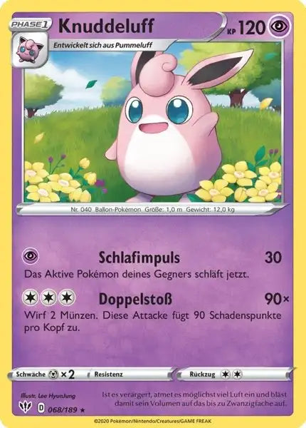 knuddeluff 068/189 – Pokémon Flammende Finsternis Karte