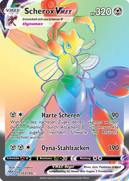 scherox vmax 193/189 – Pokémon Flammende Finsternis Karte
