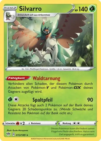 silvarro 013/189 – Pokémon Flammende Finsternis Karte