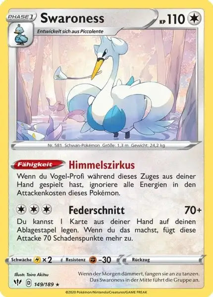 swaroness 149/189 – Pokémon Flammende Finsternis Karte