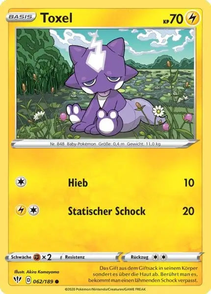 toxel 062/189 – Pokémon Flammende Finsternis Karte