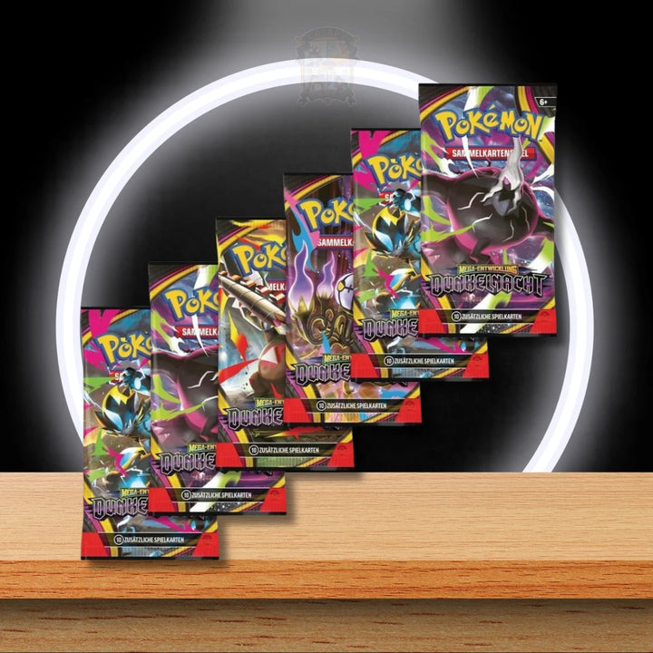 Pokémon Dunkelnacht Booster Bundle mit 6 Boosterpacks – Deutsche Pokémon Sammelkarten