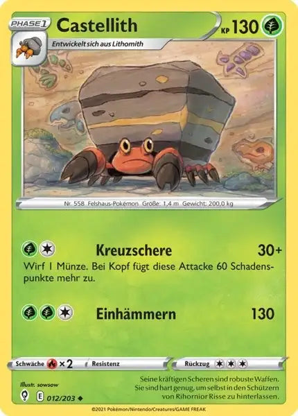 castellith 012/203 – Pokémon Drachenwandel Karte