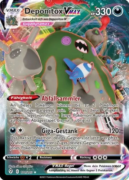 deponitox vmax 101/203 – Pokémon Drachenwandel Karte