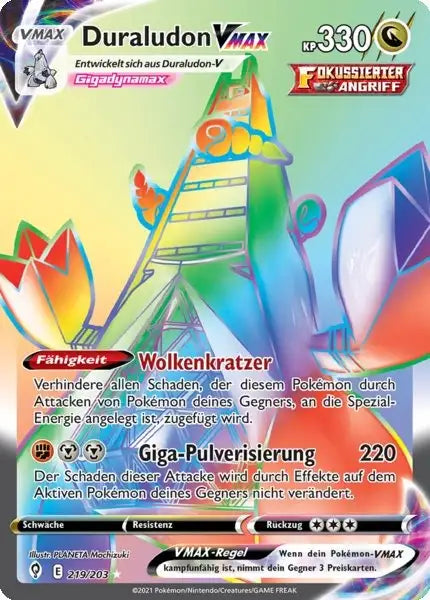 duraludon vmax 219/203 – Pokémon Drachenwandel Karte