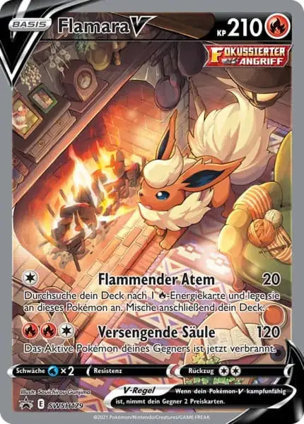 Flamara V SWSH-179 – Pokémon Drachenwandel Karte
