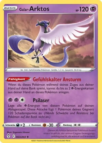 galar arktos 063/203 – Pokémon Drachenwandel Karte