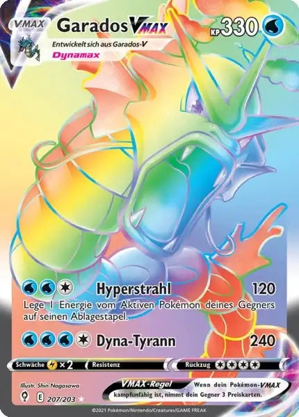 garados vmax 207/203 – Pokémon Drachenwandel Karte