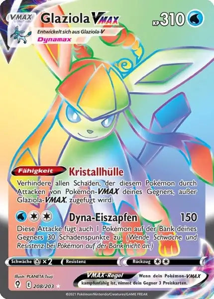 glaziola vmax 208/203 – Pokémon Drachenwandel Karte