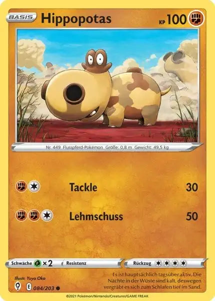 hippopotas 084/203 – Pokémon Drachenwandel Karte