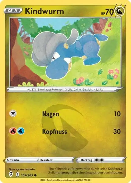 kindwurm 107/203 – Pokémon Drachenwandel Karte
