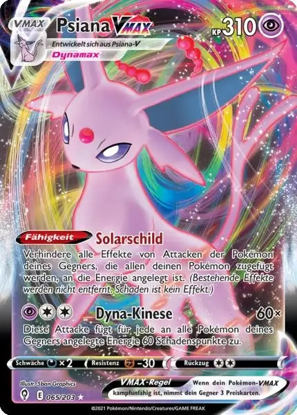 psiana vmax 065/203 – Pokémon Drachenwandel Karte