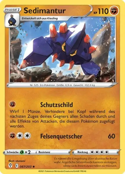 sedimantur 087/203 – Pokémon Drachenwandel Karte