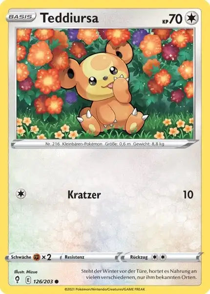 teddiursa 126/203 – Pokémon Drachenwandel Karte