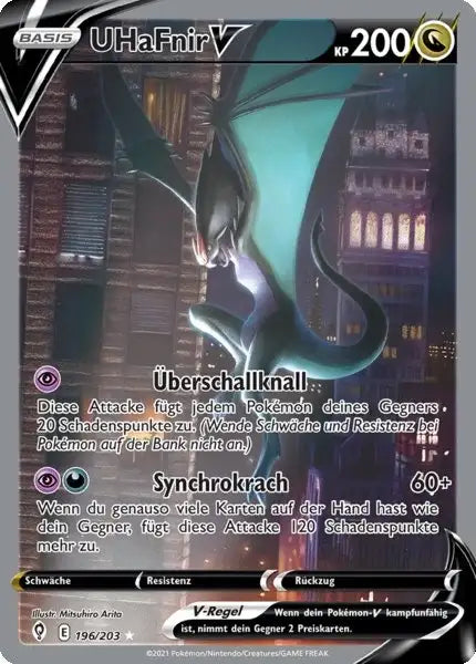 uhafnir v 196/203 – Pokémon Drachenwandel Karte