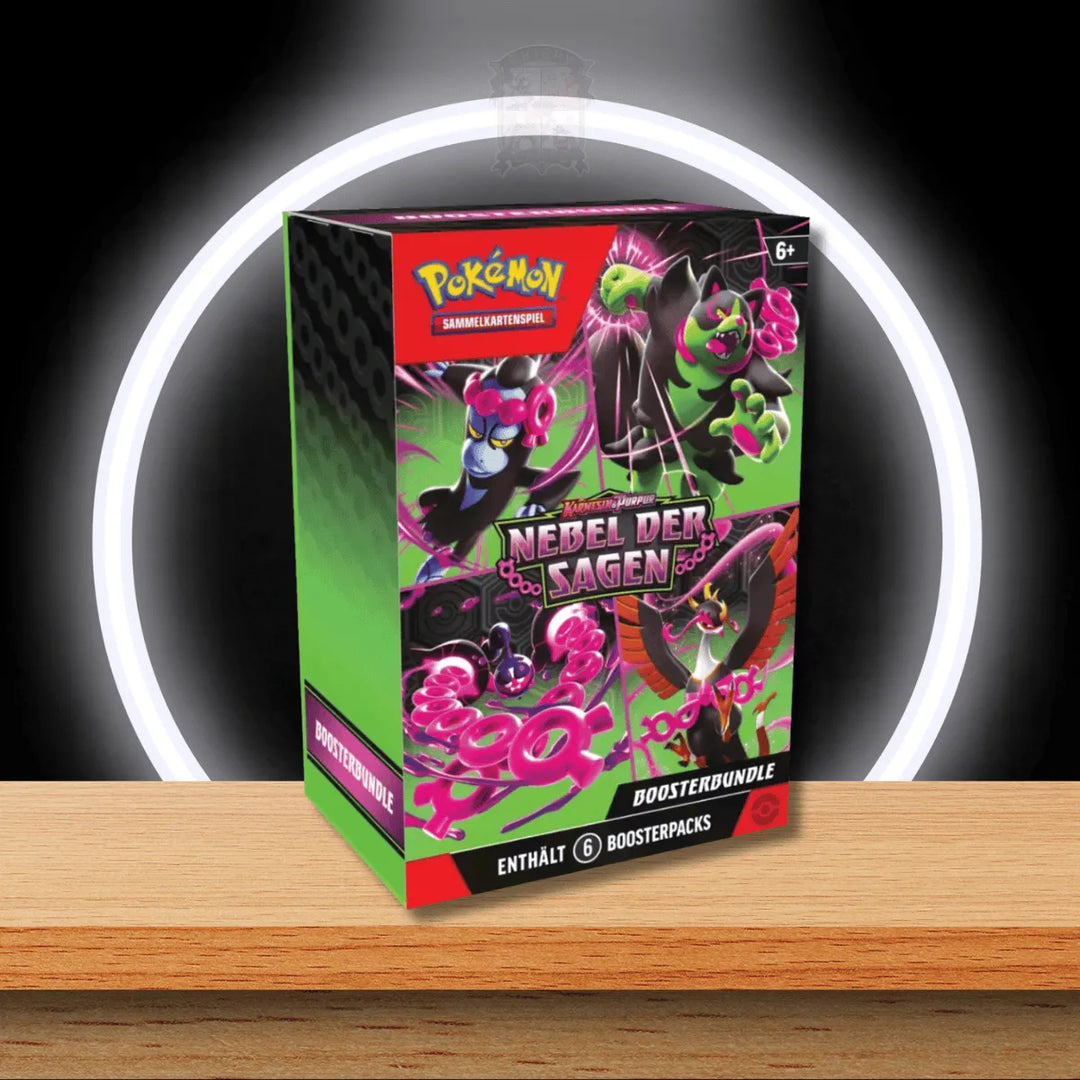 Deutsches Pokémon Booster Bundle Display aus dem Set Nebel der Sagen
