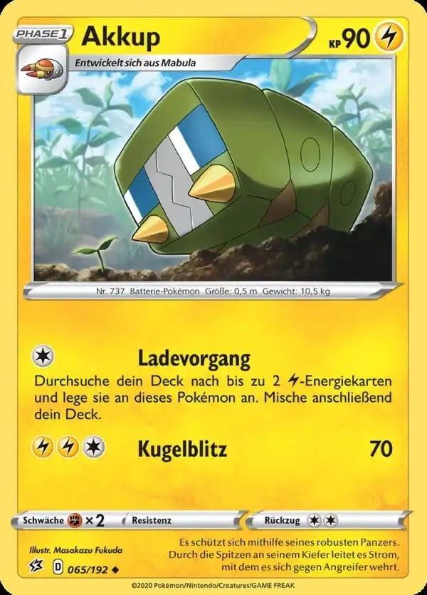 akkup 065/192 – Pokémon Clash der Rebellen Karte
