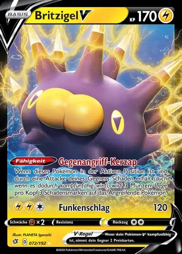 britzigel v 072/192 – Pokémon Clash der Rebellen Karte