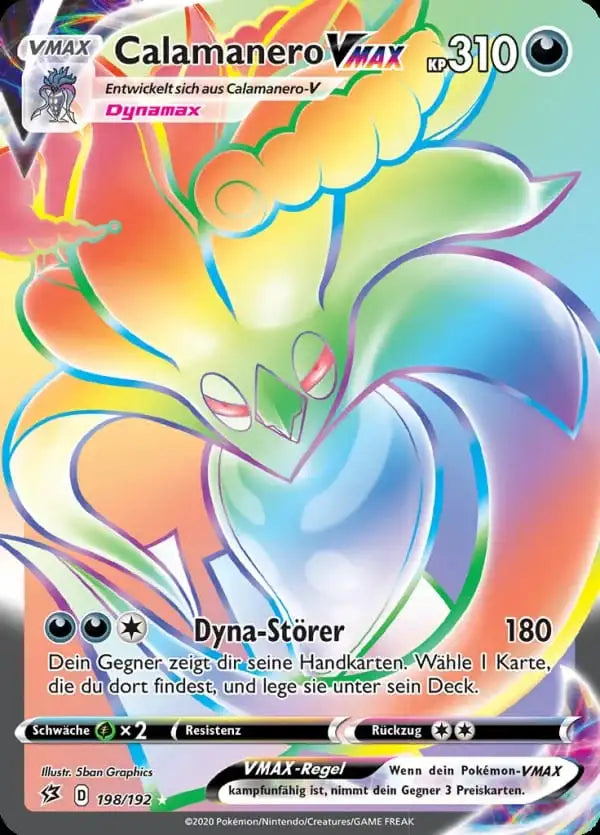 calamanero vmax 198/192 – Pokémon Clash der Rebellen Karte