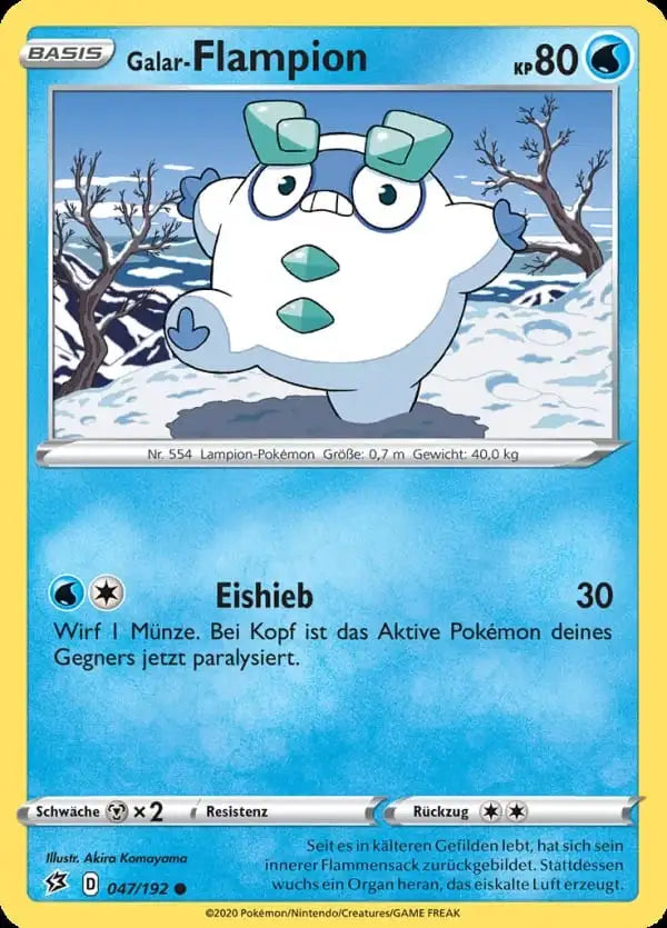 galar flampion 047/192 – Pokémon Clash der Rebellen Karte
