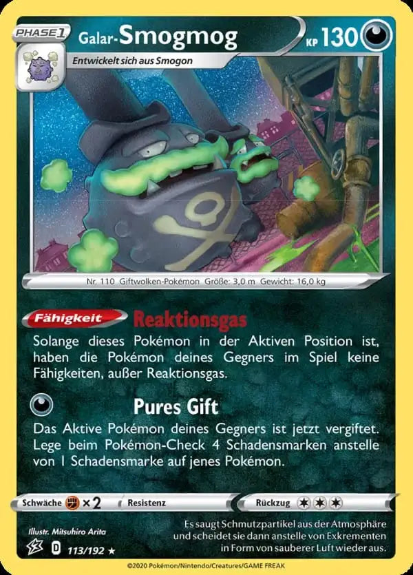 galar smogmog 113/192 – Pokémon Clash der Rebellen Karte